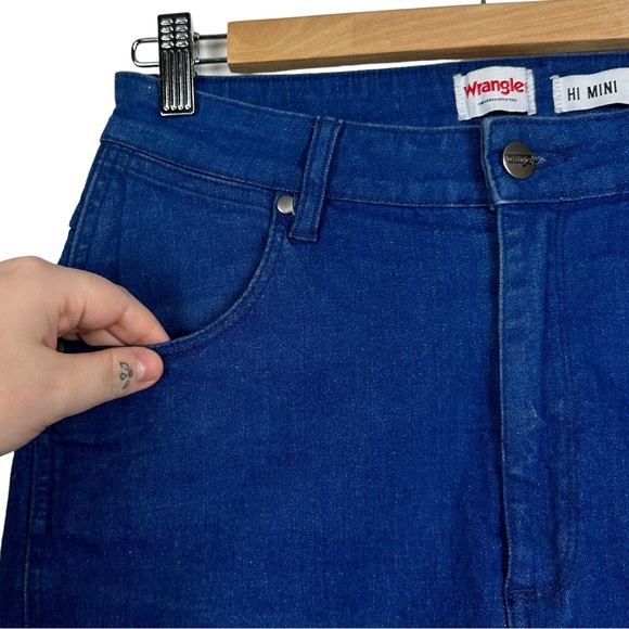 Wrangler x UO Franky Hi Mini Stretchy Denim Jean Pencil Skirt M - Picture 7 of 14